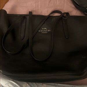 Coach Black Pebbled Leather Tote